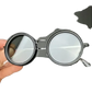 Unisex Round Uv Resistant Sunglasses with Metallic Frames