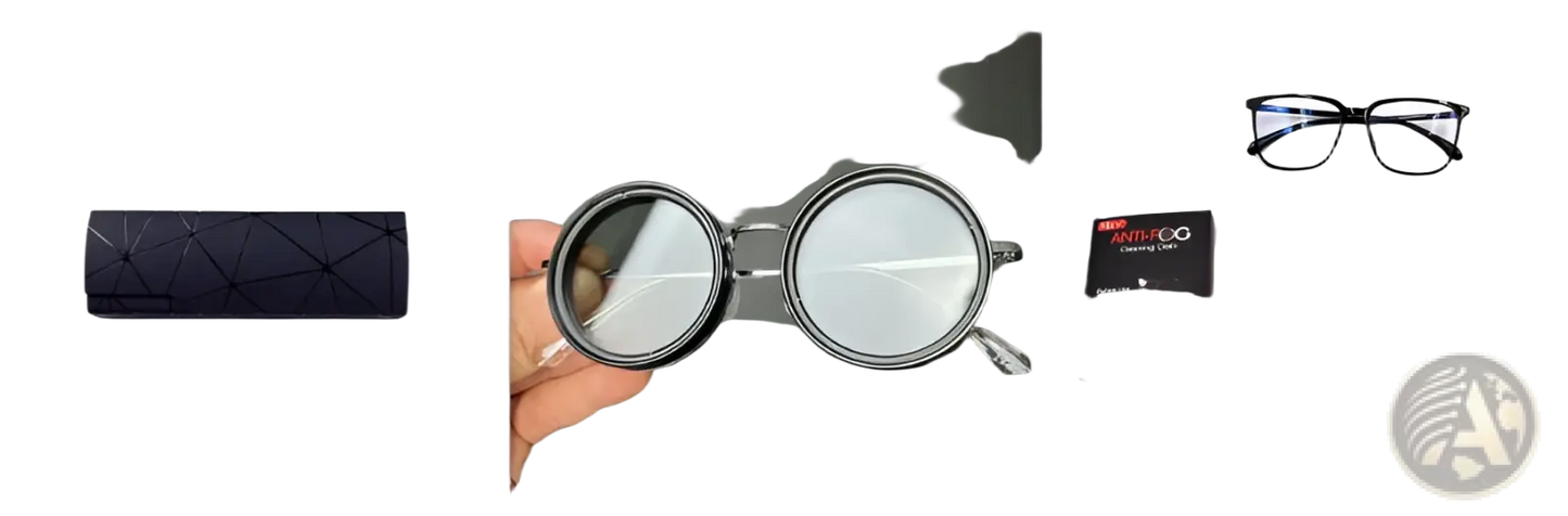 Unisex Round Uv Resistant Sunglasses with Metallic Frames