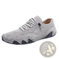 Unisex Suede Casual Sneakers with Wavy Rubber Soles