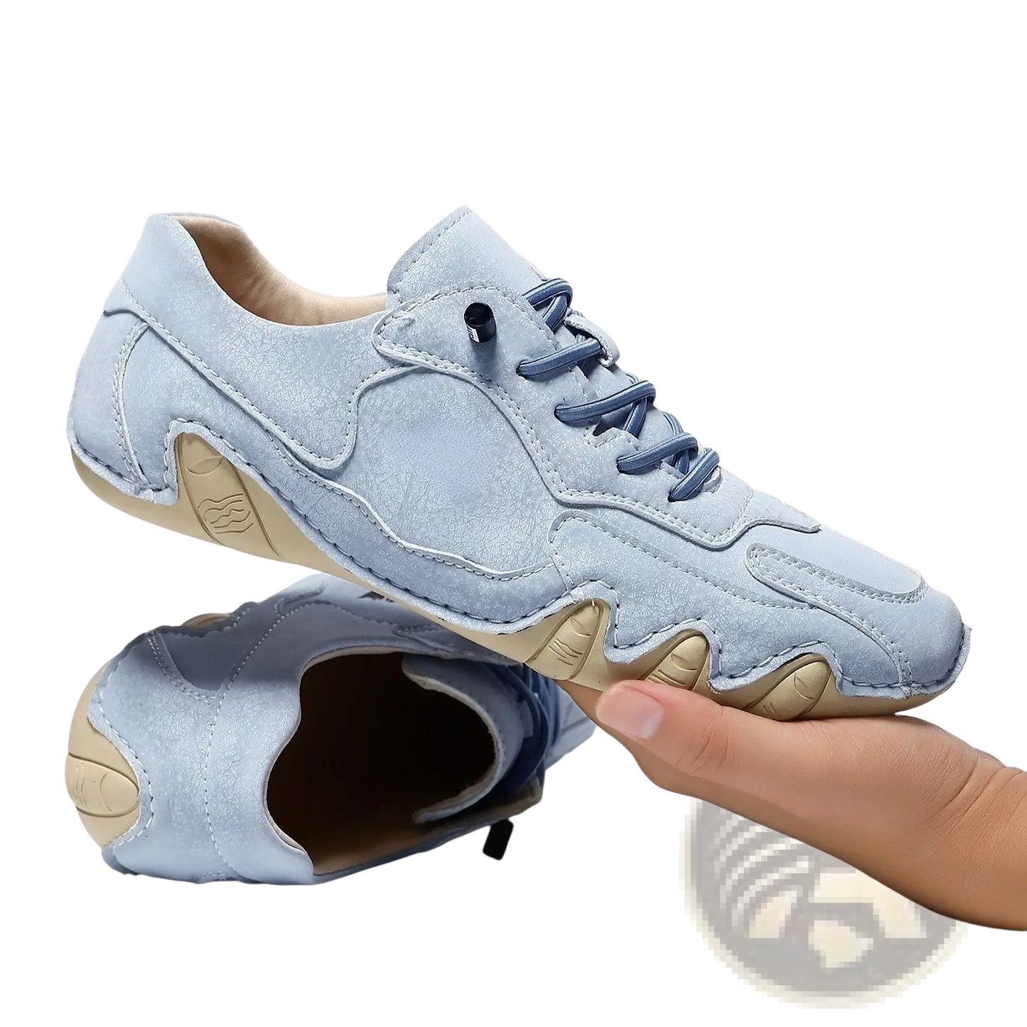 Unisex Suede Casual Sneakers with Wavy Rubber Soles