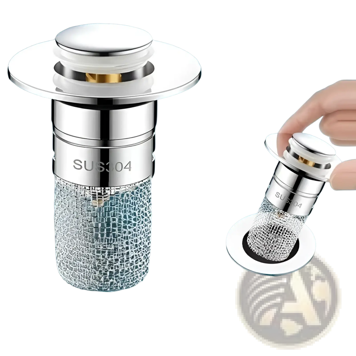 Universal Wash Basin Drain Filter Sus304 Chrome Cap