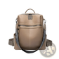 Urban Faux Leather Backpack with Herringbone Strap