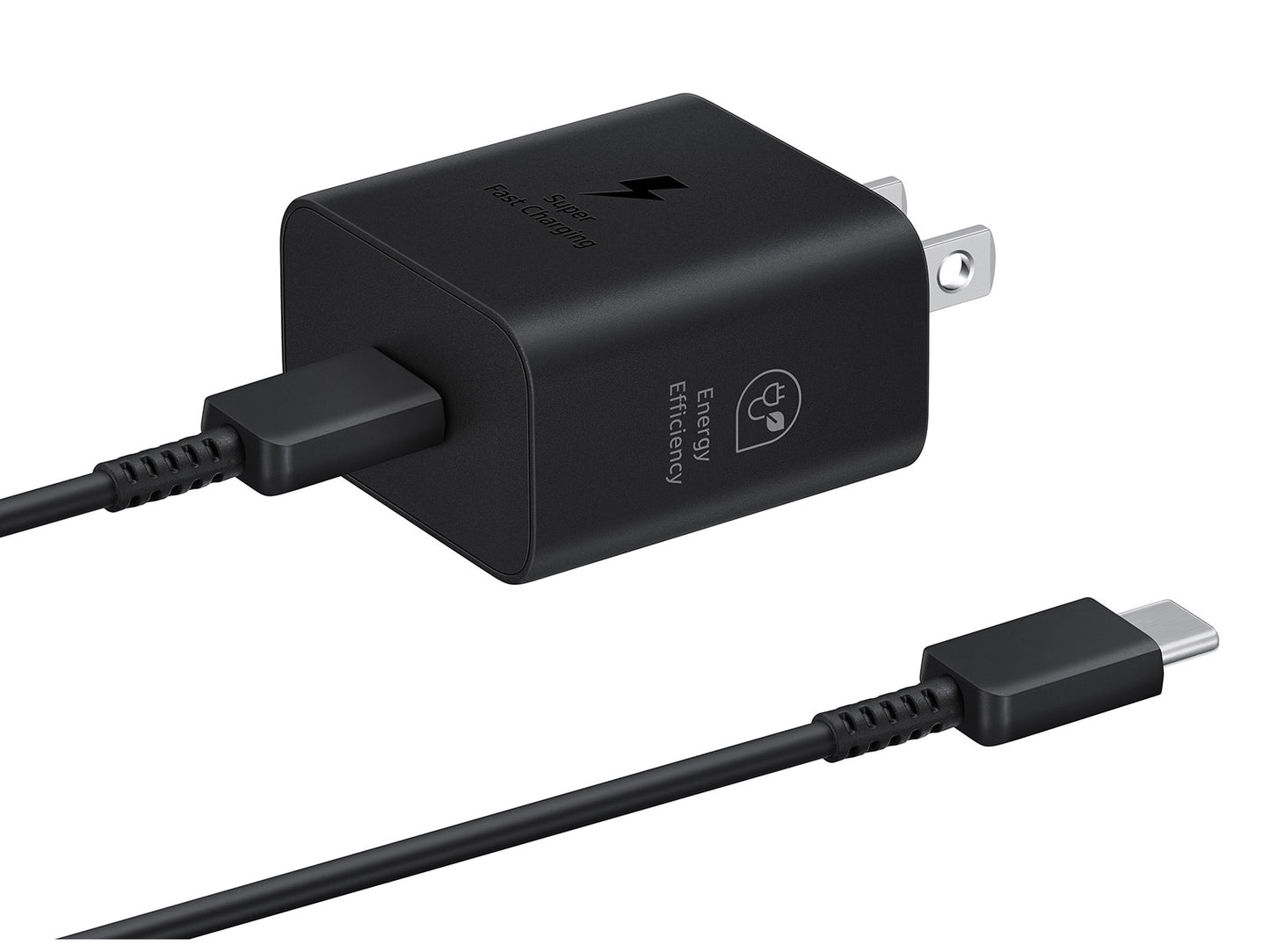 Samsung 25W PD Power Adapter with USB C Cable, Black