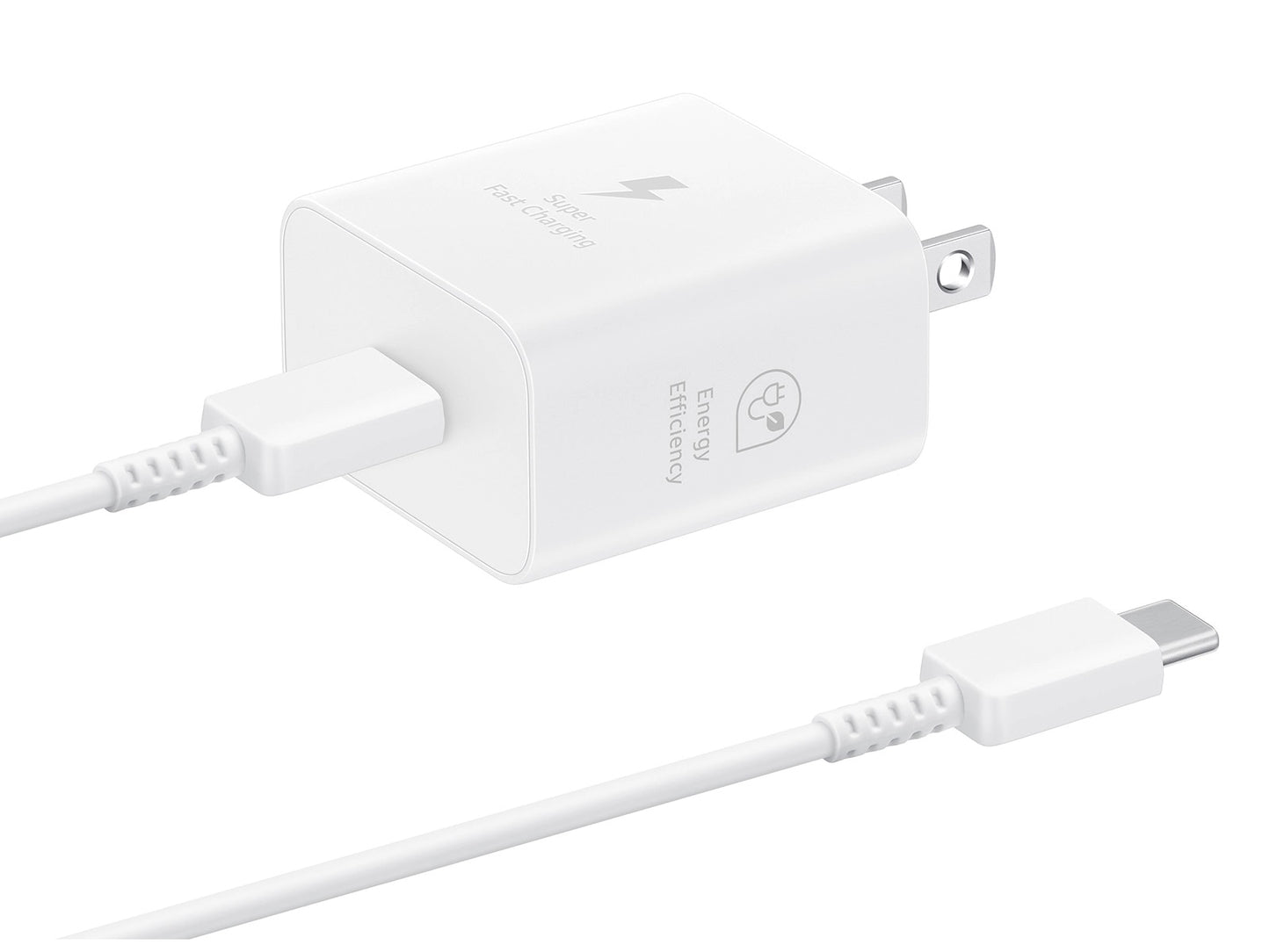 Samsung 25W PD Power Adapter with USB C Cable, White