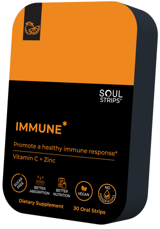 Soul Strips Immune Vegan Sugar Free Orange Flavor 30 Strips