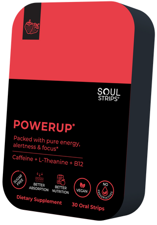 Soul Strips PowerUp Vegan Sugar Free Strawberry Flavor 30 Strips