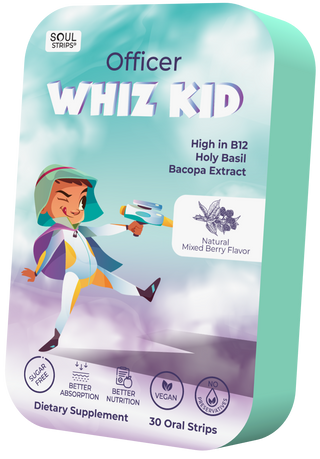 Soul Strips Kids Officer Whiz Kid Vegan Sugar Free Mixed Berry Flavor 30 Strips