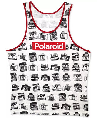 Changes Men's Polaroid Printed Tank White Size Small