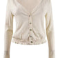 Self Esteem Junior's V Neck Pointelle Top White Size Medium