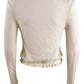 Self Esteem Junior's V Neck Pointelle Top White Size Medium