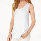 Maison Jules Women's Scoop-Neck Tank White Size Medium