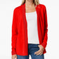 Charter Club Women's Open-Front Cardigan Red Size Large