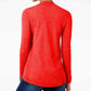 Charter Club Women's Open-Front Cardigan Red Size Large