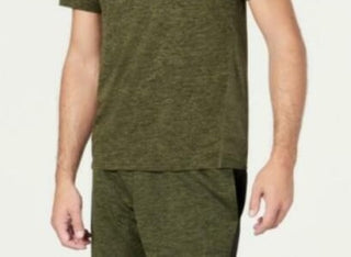 Ideology Men's Core Crew Neck Mesh-Back T-Shirt Green Size XX-Large