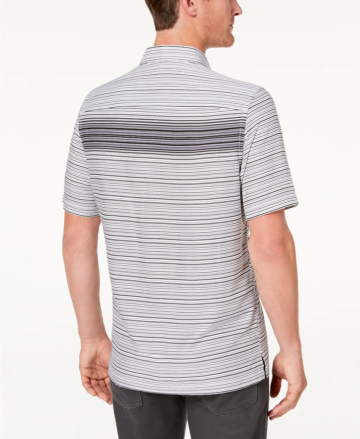 Alfani Men's Gradient Stripe Shirt Black Size Small