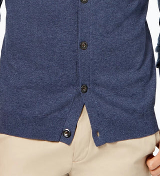 Club Room Men's Knit V-Neck Cardigan Blue Size Medium