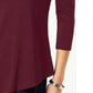 JM Collection Women's Cold-Shoulder Top Red Size X-Large