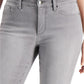 Charter Club Women's Lexington Tummy Control Straight Leg Jeans Grey Size 4