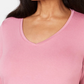 JM Women's Collection V-Neck Handkerchief-Hem Top Pink Size Extra Small