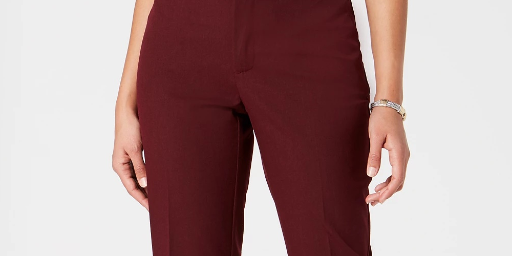 Charter Club Women's Slim-Fit Ankle Pants Wine Size 6