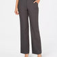 Charter Club Women's Belted Tummy-Control Trousers Dark Gray Size 14
