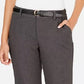 Charter Club Women's Belted Tummy-Control Trousers Dark Gray Size 14
