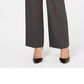 Charter Club Women's Belted Tummy-Control Trousers Dark Gray Size 14
