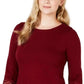 Charter Club Women's Cotton Lace-Trim Top Wine Size Large