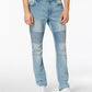 American Rag Men's Slim Fit Stretch Destroyed Moto Jeans Blue Size 38X32