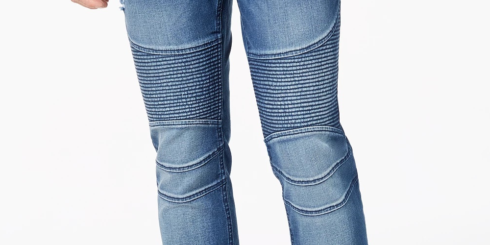 American Rag Men's Slim Fit Moto Jeans Blue Size 36X34