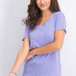 Karen Scott Women's Short Sleeve Scoop Neck Top Purple Size Medium