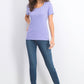 Karen Scott Women's Short Sleeve Scoop Neck Top Purple Size Medium