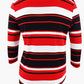 Charter Club Women's Pima Cotton Button-Shoulder Stripe Top Red Multi Size Small