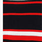 Charter Club Women's Pima Cotton Button-Shoulder Stripe Top Red Multi Size Small