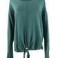 Style & Co Women's Tie-Front Sweater Green Size Medium