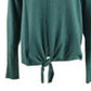 Style & Co Women's Tie-Front Sweater Green Size Medium
