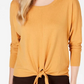 Style & Co Women's Tie-Front Sweater Orange Size Large