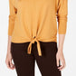 Style & Co Women's Tie-Front Sweater Orange Size Medium