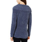INC International Concepts Women's Chenille Cowl-Neck Sweater Inkberry Size Medium