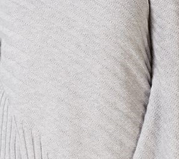 Charter Club Women's Mixed-Stitch Mock-Neck Sweater Gray Size Small