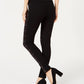 INC International Concepts Women's Petite Plaid-Front Leggings Black Size 1
