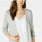 Maison Jules Women's Long Open Front Jersey Cardigan Grey Size X-Large