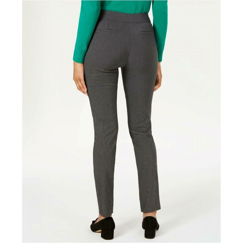 Charter Club Women's Tummy Control Pull On Skinny Pants Greystone Heather Size 10