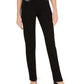 JM Collection Faux Leather Trim Ponte Knit Pants Black Size 2 Extra Large