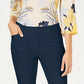 Charter Club Women's Newport Tummy-Control Slim-Fit Pants Blue Size 14