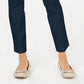 Charter Club Women's Newport Tummy-Control Slim-Fit Pants Blue Size 14