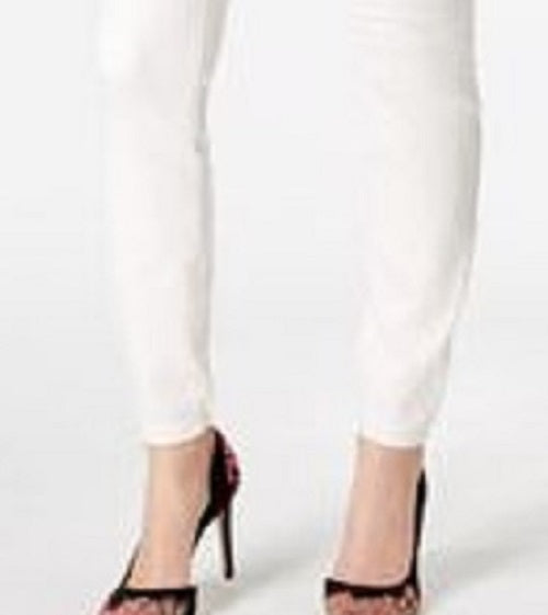Style & Co Women's Ricky Knit Slim Jeans White Size 12