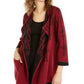 Alfani Women's Double-Knit Sweater Jacket Malbec Speckled Size X-Large