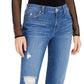 INC International Concepts Women's Curvy-Fit Boyfriend Jeans Bright Blue Size 0