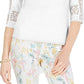 Charter Club Women's Crochet-Inset Top White Size Medium